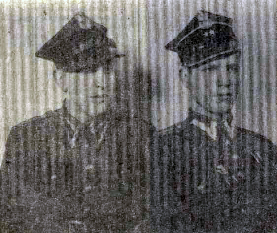 Снимок военных лет. Офицер польской армии Ю. М. Артеменко (справа) со своим ординарцем.