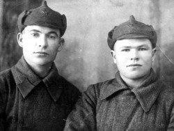 Соловьев Федор с другом, финская война 1939 года